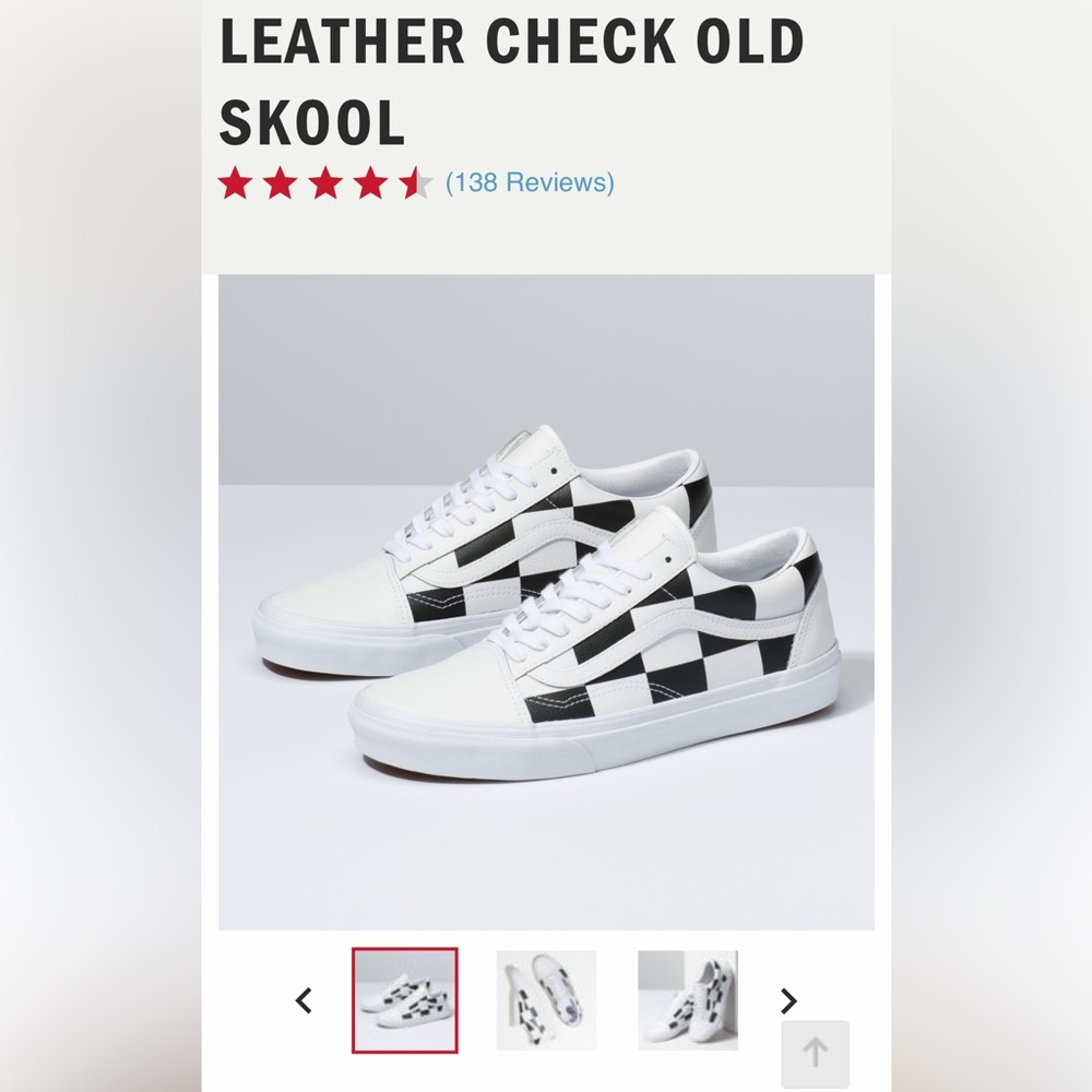 Vans Old Skool 'Leather Check' - US 9.5M - worn 2x